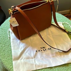 Coach brown saddle purse NWT